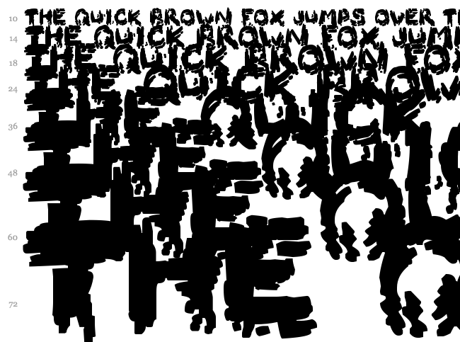 Burnt Firewood font waterfall